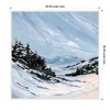 Kate and Laurel Framed Canvas Wall Art Print Ski Valley by Emily Kenney, 30 x 30 Sylvie White Frame, Rustic Farmhouse, Landscape Art for Wall Decor - 2 of 4