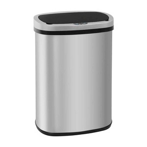 FDW Kitchen Trash Can with Lid, 13 Gallon Automatic Garbage Can for Bathroom Bedroom Home Office 50 Liter Touch Free Stainless Steel Waste Bin - 1 of 4