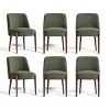Upholstered Dining Chair​ Set of 6,Mid Century Modern Linen Dining Chair Solid Wood Dining Room Chair for Kitchen,Dining Room-Tanpinhause - 2 of 4