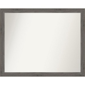Amanti Art Regis Barnwood Narrow Non-Beveled Wood Bathroom Wall Mirror Wall Mirror - 1 of 4