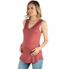 24seven Comfort Apparel Womens V Neck Maternity Tunic Tank Top - 2 of 4
