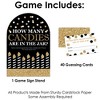 Big Dot of Happiness Adult Happy Birthday - Gold - How Many Candies Birthday Party Game - 1 Stand and 40 Cards - Candy Guessing Game - 3 of 4