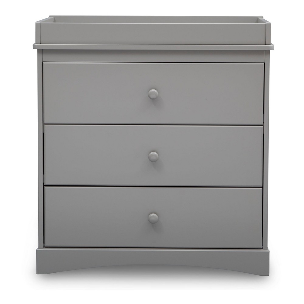Photos - Changing Table Delta Children Skylar 3-Drawer Dresser with Changing Top - Gray