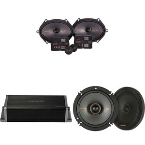 Kicker 47KEY2004 4-Channel DSP Smart Amp w/ 51KSS 6x8" & 6.5" Audio Upgrade Bundle - 1 of 4