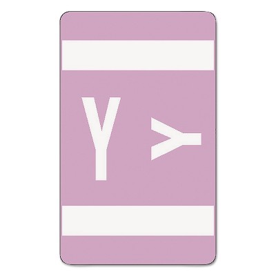 Smead Alpha-Z Color-Coded Second Letter Labels Letter Y Lavender 100/Pack 67195