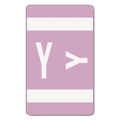 Smead Alpha-Z Color-Coded Second Letter Labels Letter Y Lavender 100/Pack 67195