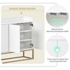 47" Sideboard Buffet Cabinet with Storage, Modern Storage Cabinet with Adjustable Shelves, Wood Media Console Table for Kitchen Living Room - 4 of 4