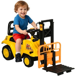 Sit and Scoot Ride-on Toy with Forklift Operation, Construction Toys for Kids with Under Seat Storage, Forklift Toy for 3-Year-Old Boys & Girls - 1 of 4