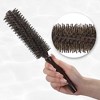 Unique Bargains Round Nylon Bristle Curling Hair Twill Comb Brown 1 Pc - 4 of 4