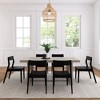 Plank+Beam 72" Classic Solid Wood Dining Table Set, Walnut Wirebrush, + 6 Chairs - 2 of 4