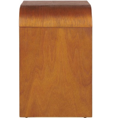 Liasonya 22" Medium Wood Curved Accent Table