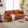 Okak Modern Chenille 2-Seater Loveseat Sofa with 2 Pillows & Sturdy Soild Wood Feets,Upholstered Armchair Sofa Couch for Living Room - 2 of 4