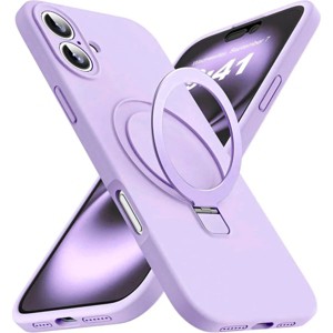 Entronix [Magnetic] Case Compatible with iPhone 16 Plus - Soft-Touch Liquid Silicone Gripstand - 1 of 4