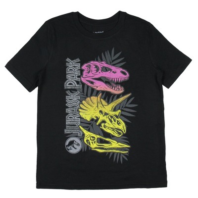 Jurassic Park Boy's Dino Skull Fossils Graphic Print Kids T-Shirt