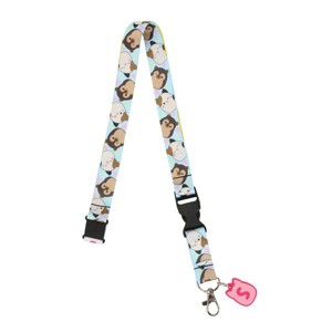 Hans and Cam Pattern Art Sublimated Lanyard with PVC Rubber Charm - 1 of 3