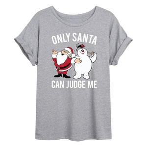 Women's - Frosty The Snowman - Christmas Oversized Graphic T-Shirt - 1 of 4