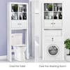Costway Over the Toilet Storage Rack Bathroom Space Saver w/ Adjustable Shelf & Cabinet - 4 of 4