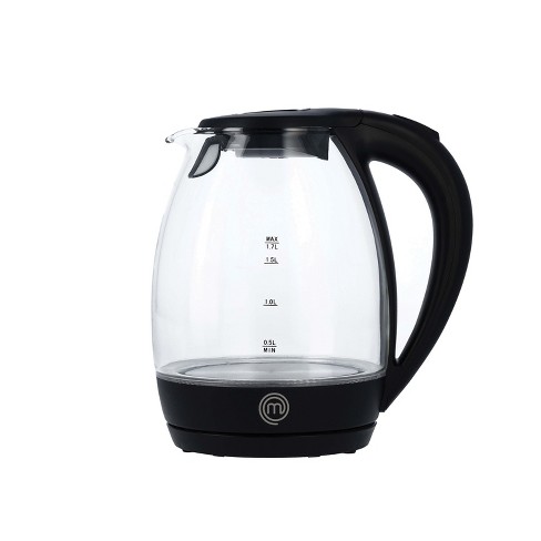 Brentwood 1.79qt. White Cordless Glass Electric Kettle with Tea Infuser and  Swivel Base