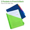 Itopfox 8-Tab Binder Dividers with Index Pockets for 3 Ring Binders, Plastic Sheet Protectors for US Letter Size, 8 Colors, 2 Packs - 4 of 4