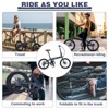 INFURNIC Bicycles 26" Single Speed Folding Bike Beach Cruiser Bike Step Through City for Easy Storage and Commuting, Blue, 57.09"*24.8"*39.37" - 4 of 4