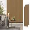 SMARTSTANDARD 105.9 in. x 20.47 in. x 0.9 in. Slat Wood Acoustic Sound Absorbing 3D Decorative Wall Paneling, 2-Pack - 2 of 4