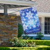 Northlight Sparkling Snowflakes "Merry Christmas" Outdoor House Flag - 28" x 40" - 3 of 4