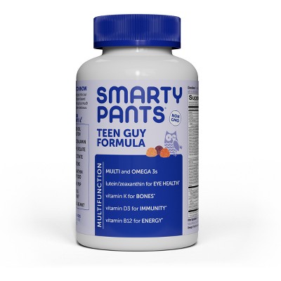 SmartyPants Teen Guy Formula Multivitamin Gummies - Lemon Lime, Orange & Cherry - 90ct
