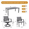 UNISOAR 7PC Outdoor Patio Dining Set with 4 Stationary 2 Swivel Rockers - 2 of 4