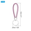 Unique Bargains Braided Leather Car Wallet Keychain with Stainless Steel Key Ring - 2 of 3