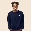 Dalix Ghost Embroidered Crewneck Long Sleeve Sweatshirt Fleece Men - 2 of 4