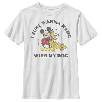 Boy's Mickey & Friends I Just Wanna Hang With My Furry Friend T-Shirt
