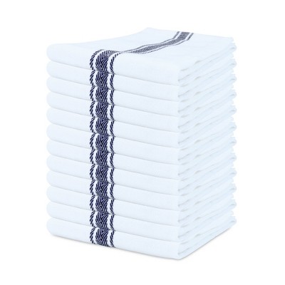 Sloppy Chef Herringbone Kitchen Towel (12 Pack), 15x25, 100% Cotton Tea Towel