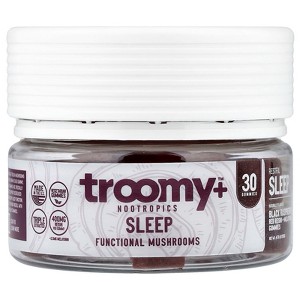 Troomy Nootropics Sleep, Functional Mushrooms Gummies, Black Raspberry, 30 Gummies - 1 of 4