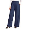 Collections Etc Wide Leg Elasticized Waist Knit Pants with Side Pockets - 4 of 4