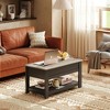 Coffee Table, 39" Lift Top Coffee Table with Hidden Compartment and Storage Shelf - 2 of 4