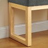 KWPZQEB Entryway Bench, Upholstered Shoe Benches with Solid Wood Frame & Soft Cushioned Seat, Shoe Storage Bench for Hallway, Living Room - 3 of 4