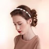 Unique Bargains Women's Non-Slip Elastic Teeth Comb Floral Pattern Headbands Pink White 4 Pcs - 3 of 4