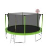 Jump Into Fun 14FT for Kids Children with Safety Enclosure Net And Basketball Hoop Outdoor Backyards Recreational Trampoline Durable Fun - 3 of 4