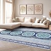 Washable Vintage Printed Rug Non Slip Low Pile Rug Soft Retro Throw Floor Cover Foldable Indoor Carpet for Living Room Bedroom - 2 of 4