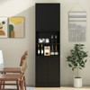 Tangkula Kitchen Pantry Cabinet 75” Tall Freestanding Cupboard with Doors & Shelves Safety Hinges & Anti-tipping Devices Black/White - 3 of 4