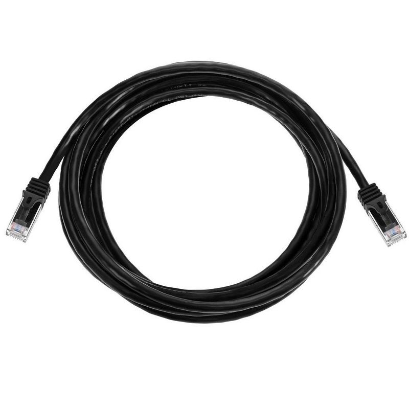 Monoprice Cat5e Ethernet Patch Cable - 10 Feet - Black | Network Internet Cord - RJ45, Stranded, 350Mhz, UTP, Pure Bare Copper Wire, 24AWG - Flexboot, 4 of 7