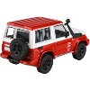 2014 Toyota Land Cruiser 71 SWB (Short Wheel Base) Red and White "2023 Auto Salon" 1/64 Diecast Model Car by Paragon Models - 4 of 4