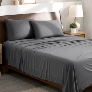Premium 4 Way Microfiber Stretch Knit Sheet Set by Bare Home - 1 of 4