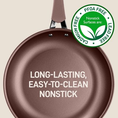 14-Piece Brown Non-Stick Aluminum Cookware Set