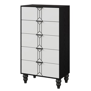 Whizmax 6-Drawer Chest of Drawers for Bedroom, Wooden Bedroom Drawer Dresser with 6 Storage Drawers - 1 of 4