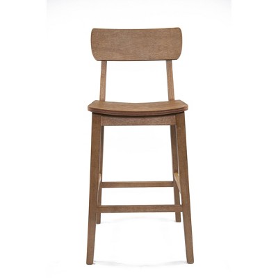 Torino 45'' Rustic Gray Acacia Wood Bar Stool