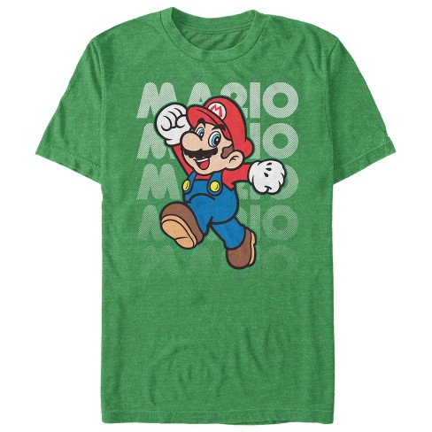 Men's Nintendo Super Mario Jump T-shirt - Kelly Heather - Large : Target