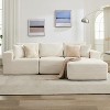 Sectional Sofa - L Shaped Boneless Cloud Couch with 67.5" Chaise, Reversible L/R Facing, No Assembly Required, Corduroy Fabric - 2 of 4