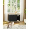 LunaLulinlk Black cat litter box fence, modern cat litter box furniture, wooden pet house - 3 of 4