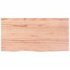 vidaXL Table Top Light Brown 31.5"x15.7"x(0.8"-1.6") Treated Solid Wood Oak - 3 of 4